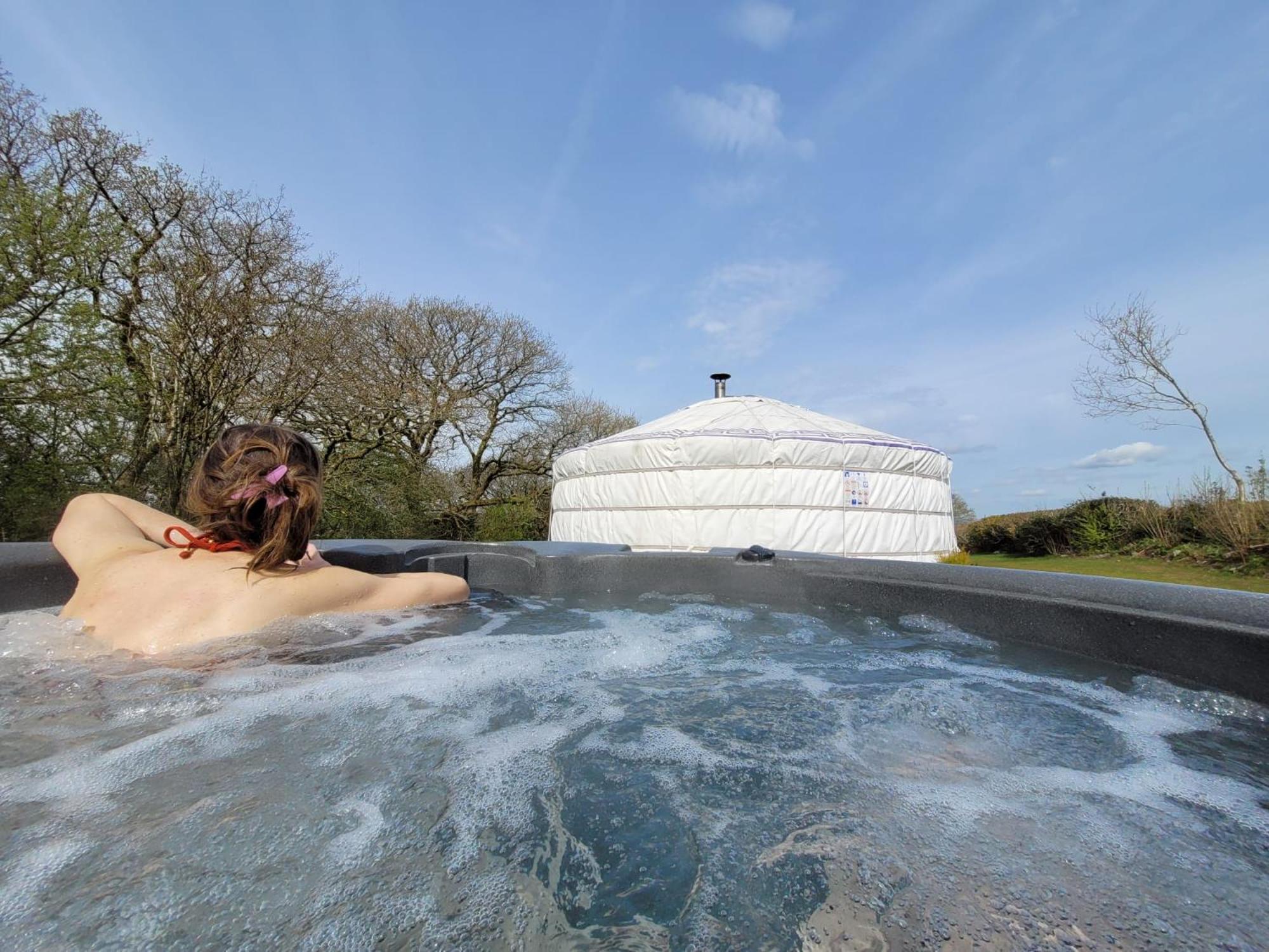 Gilfach Gower Farm Luxury Yurt With Hot Tub Hotel Ammanford Exterior photo